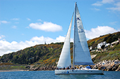 Yacht sailing on Dubiln Bay